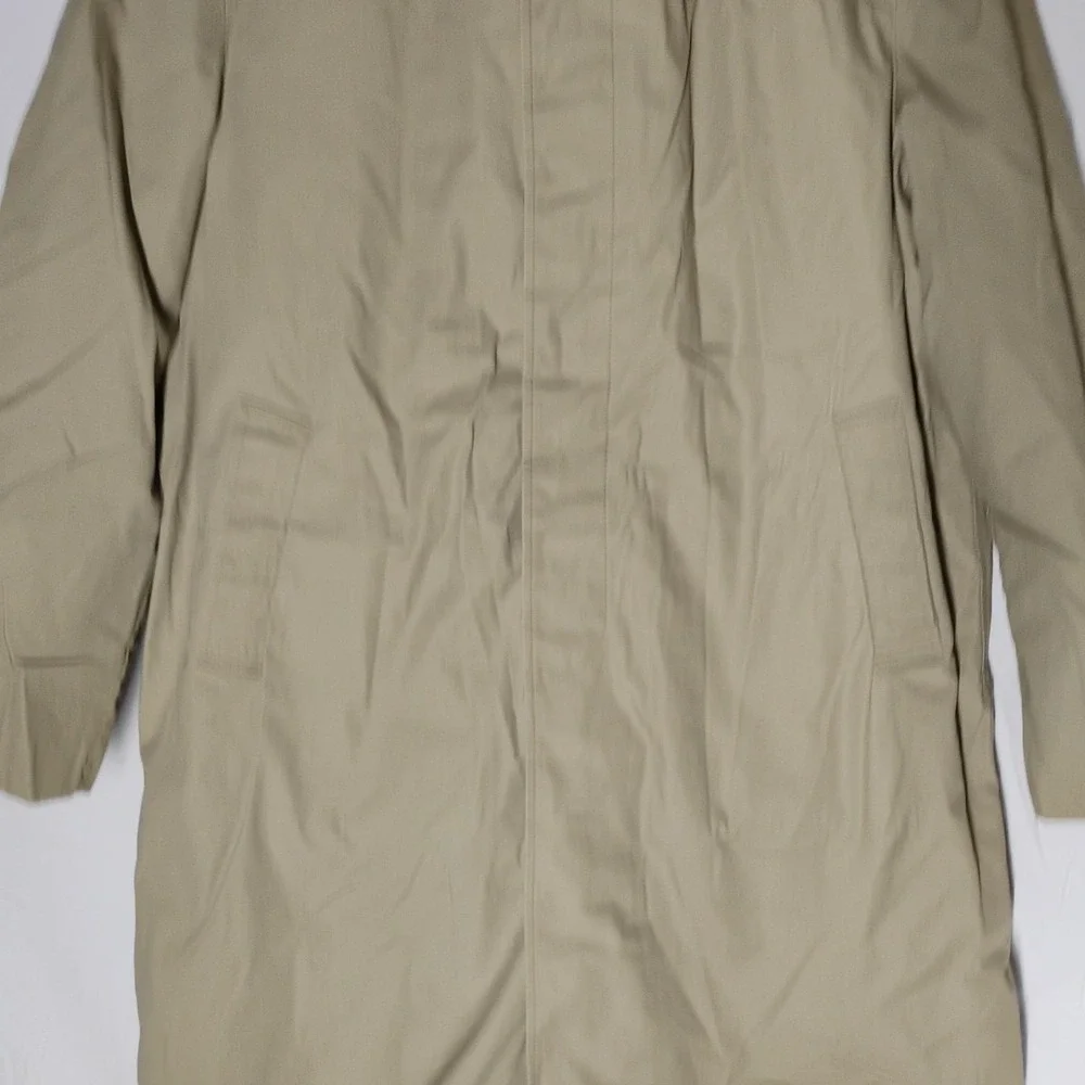 Towncraft Penneys Mens 42 Vintage Long Tan Coat Faux Fur Lined‎ Small Flaw